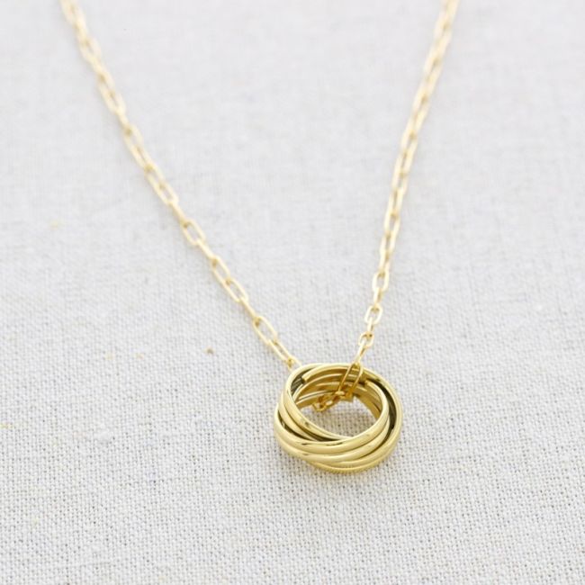 COLLAR ACERO COLGANTE MULTI ANILLA