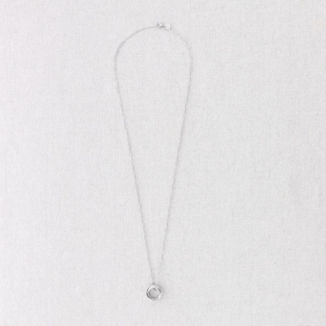 MULTI RING PENDANT STEEL NECKLACE