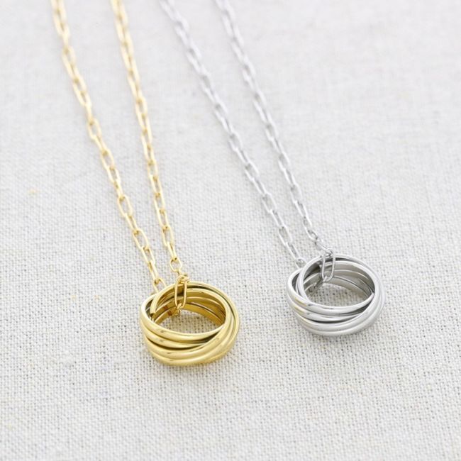 COLLAR ACERO COLGANTE MULTI ANILLA