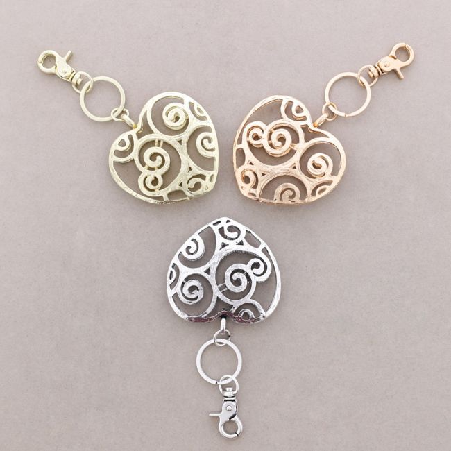 FILIGREE HEART KEYCHAIN