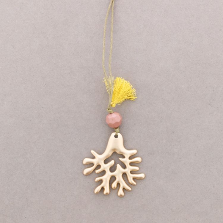 METAL CORAL LONG PENDANT NECKLACE 2