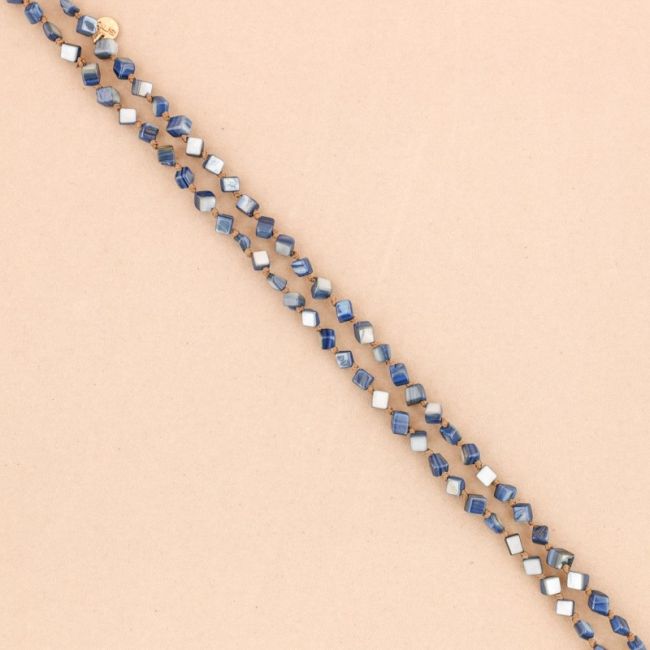COLLAR LARGO ROMBOS  NÁCAR 1.2M