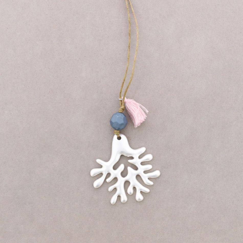 METAL CORAL LONG PENDANT NECKLACE