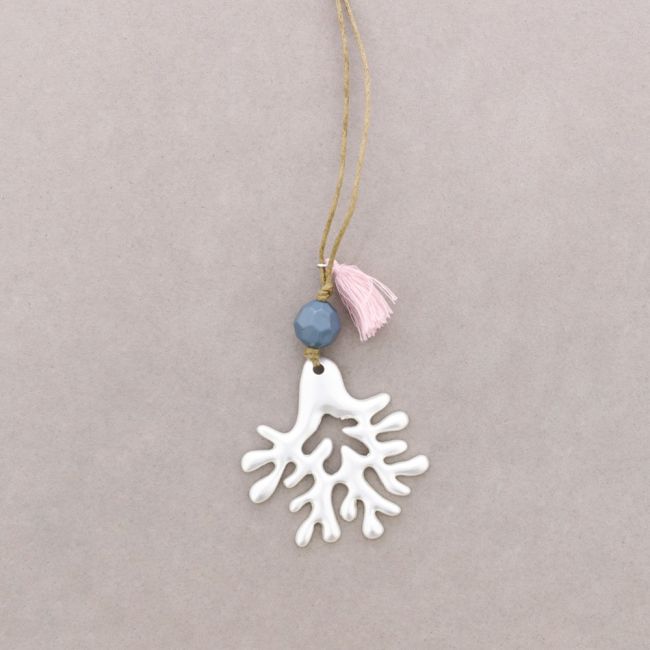 METAL CORAL LONG PENDANT NECKLACE