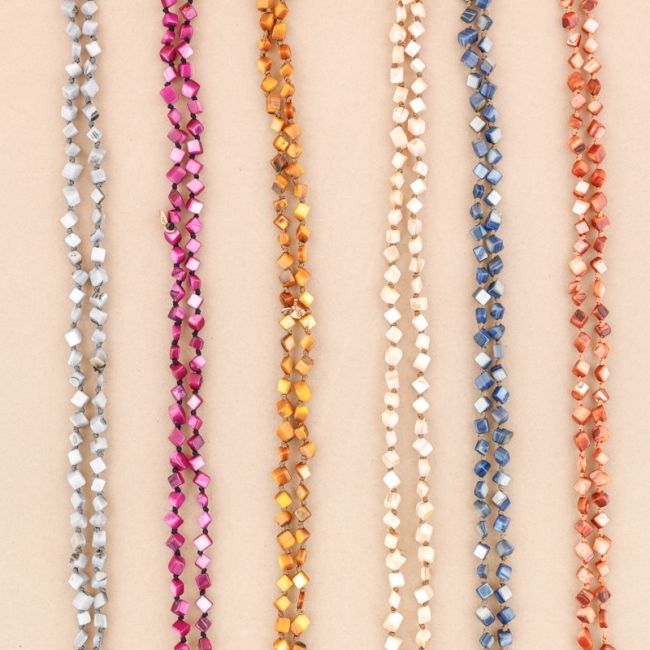 NACRE RHOMBUS LONG NECKLACE 1.2M