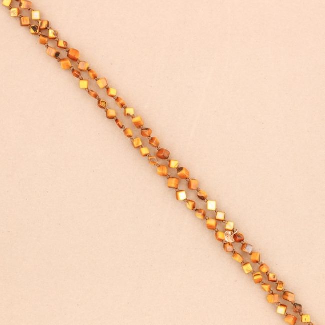 COLLAR LARGO ROMBOS  NÁCAR 1.2M