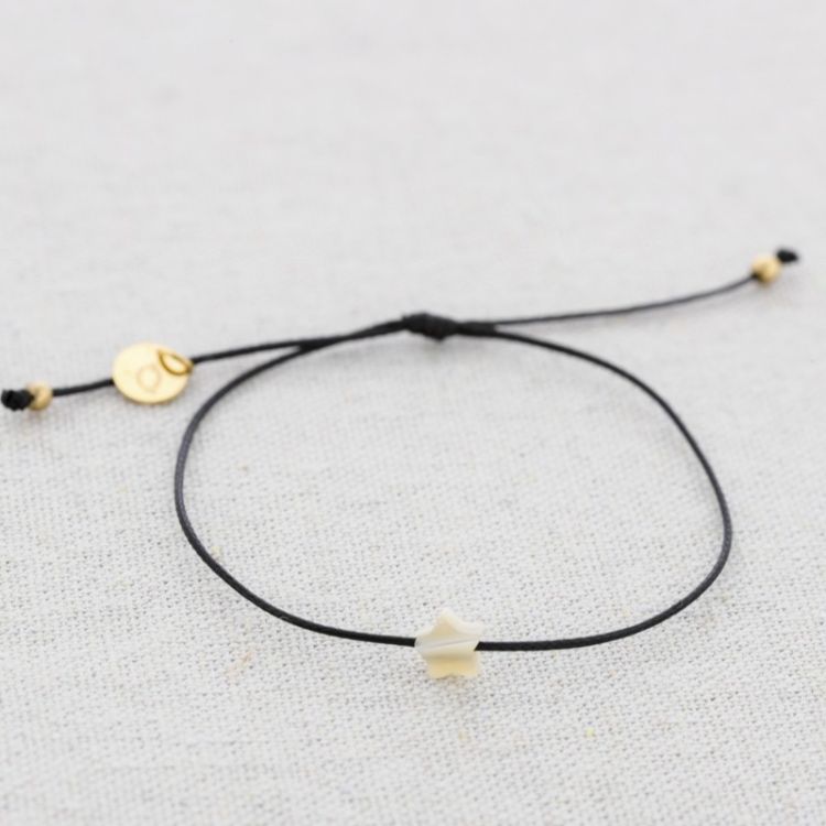 PULSERA MACRAMÉ ACERO ESTRELLA NÁCAR