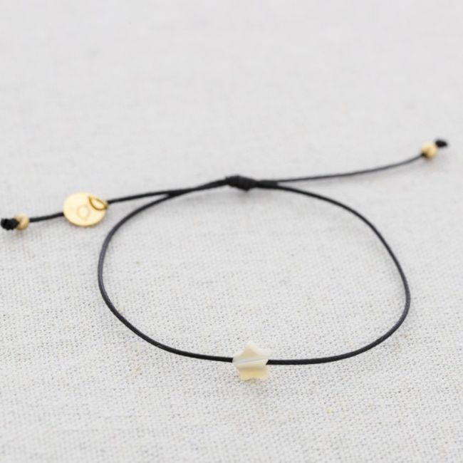 PULSERA MACRAMÉ ACERO ESTRELLA NÁCAR