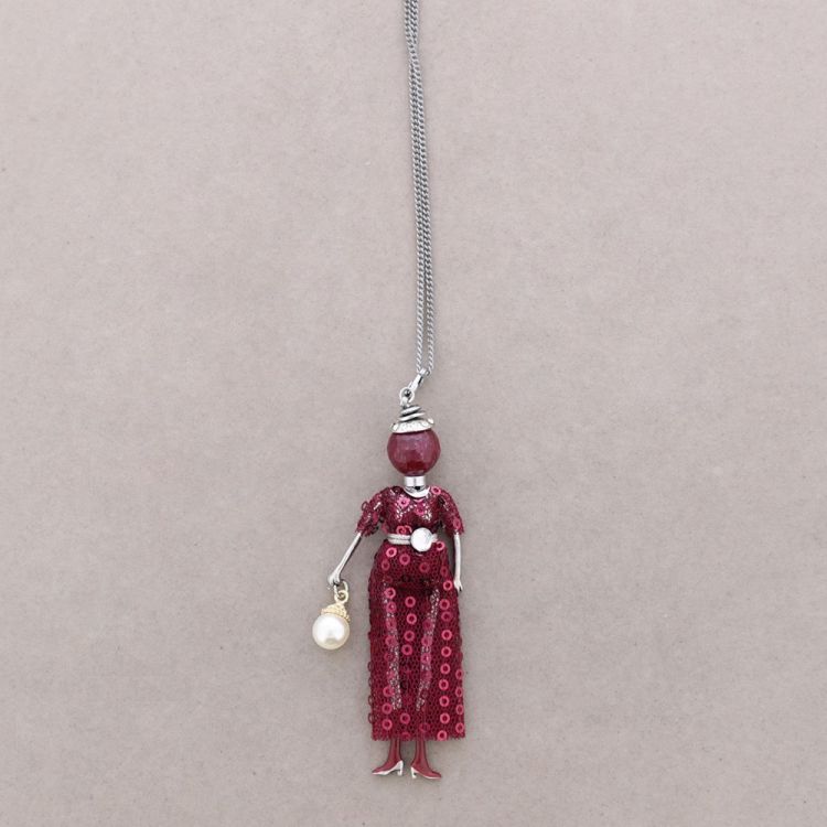 LONG PENDANT NECKLACE ELEGANT DOLL 2