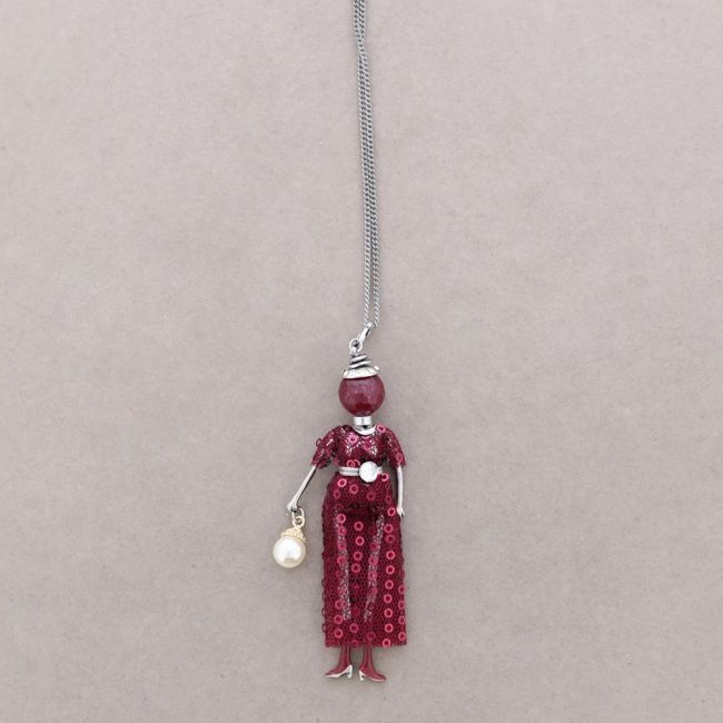 LONG PENDANT NECKLACE ELEGANT DOLL