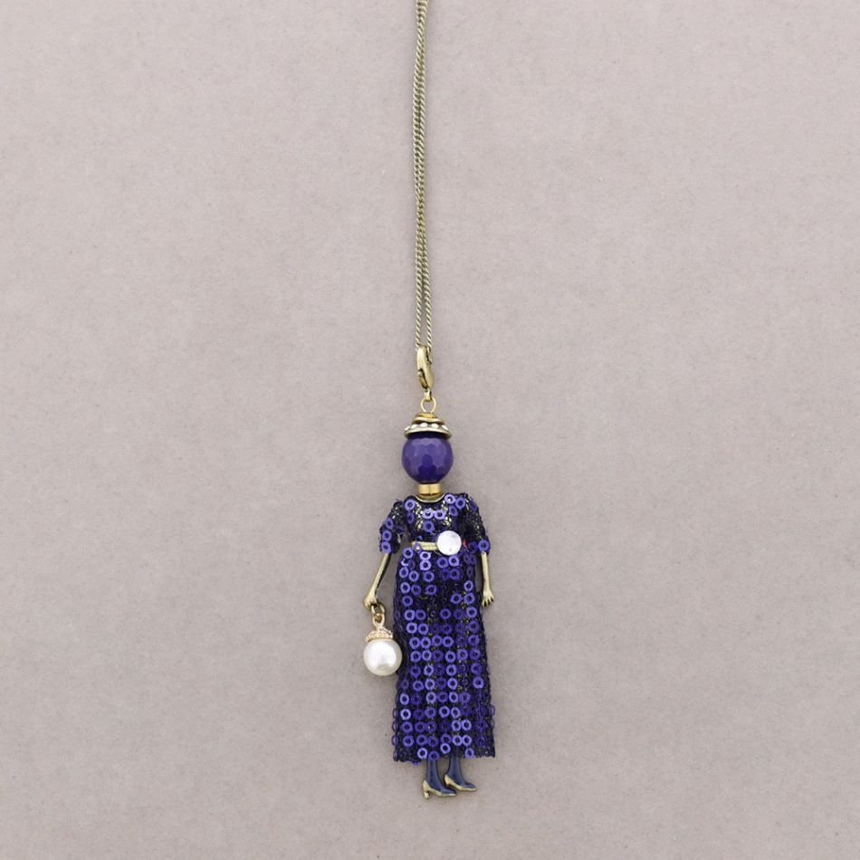 LONG PENDANT NECKLACE ELEGANT DOLL