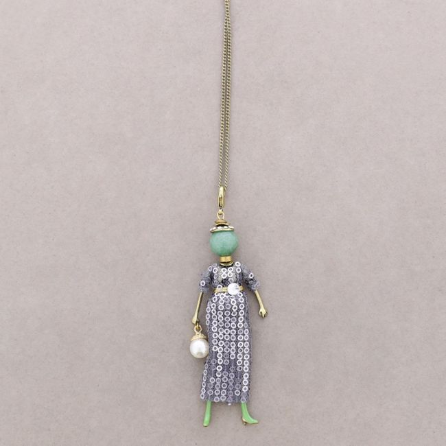 LONG PENDANT NECKLACE ELEGANT DOLL
