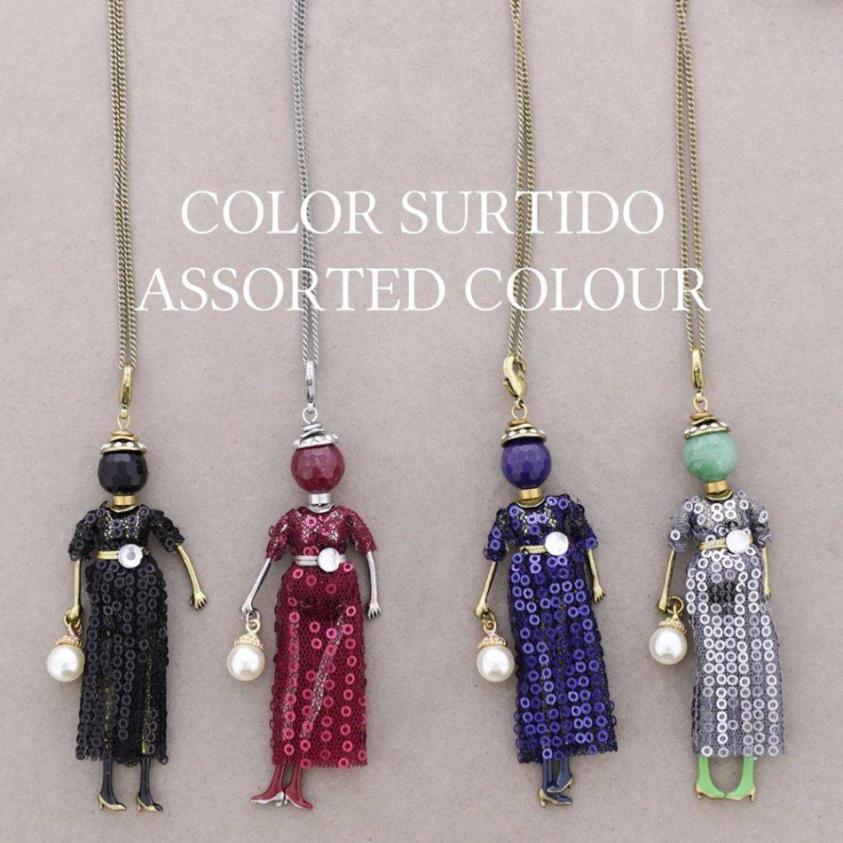 LONG PENDANT NECKLACE ELEGANT DOLL