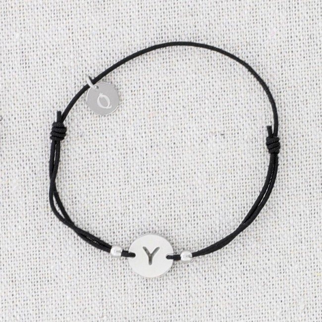 PULSERA ELÁSTICA ACERO LETRA Y