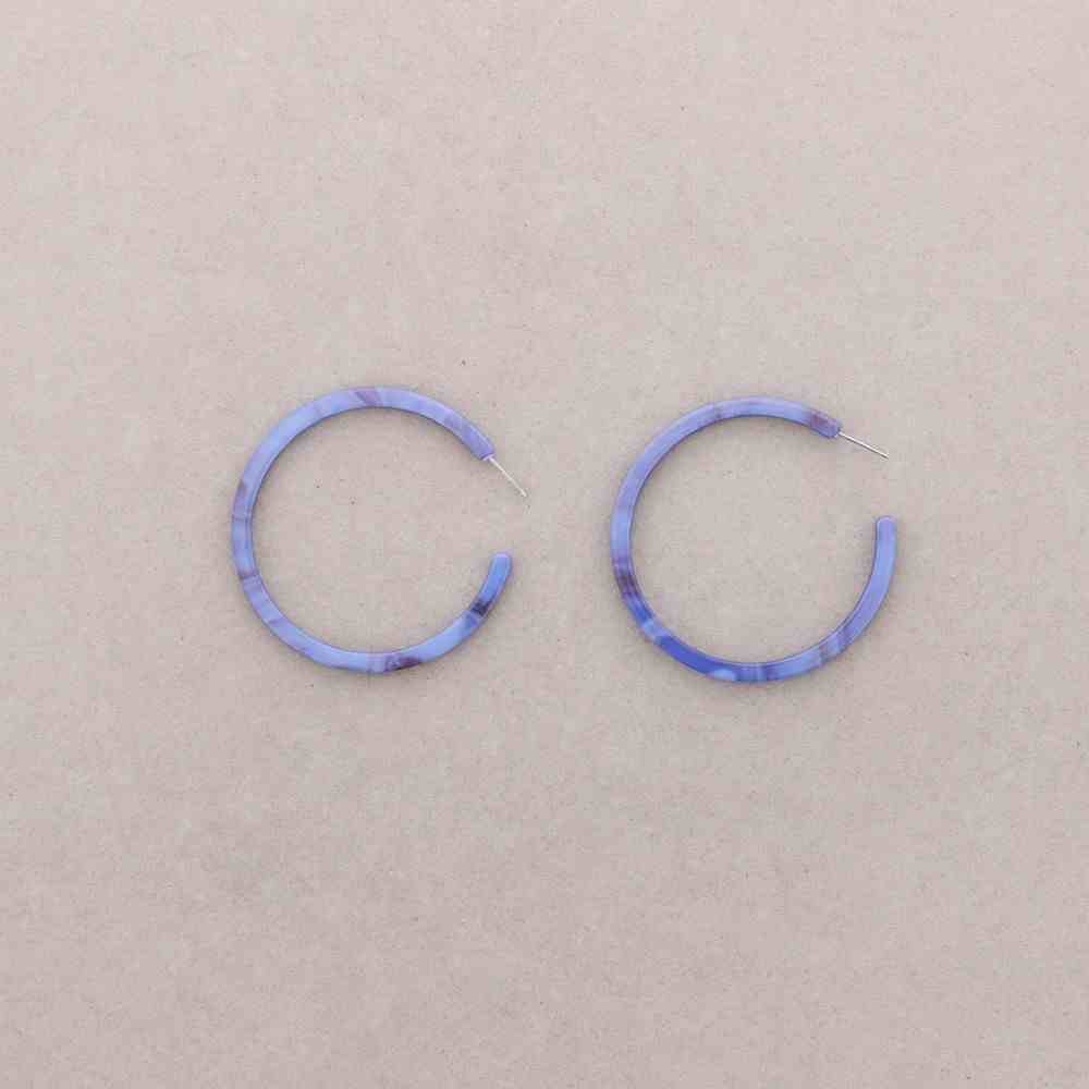 RESIN HOOP EARRINGS