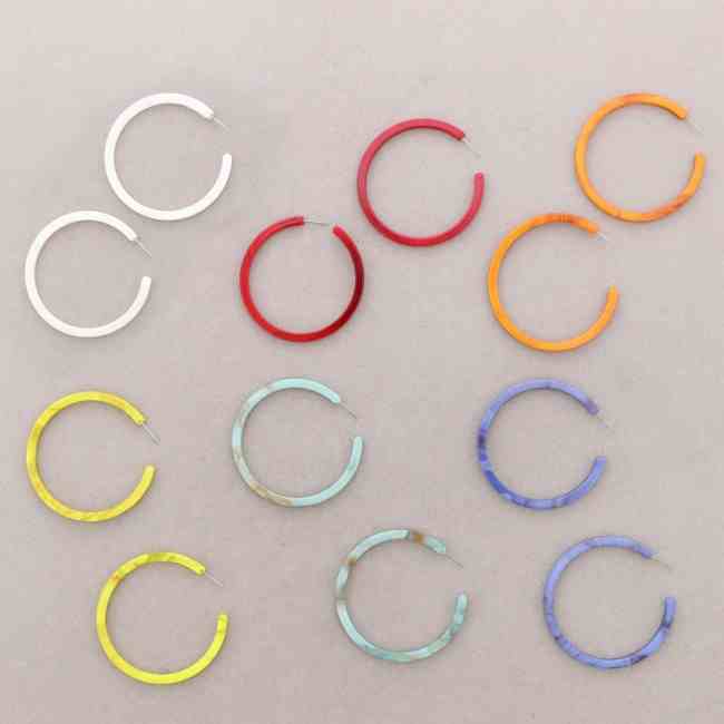 PENDIENTES ARO RESINA