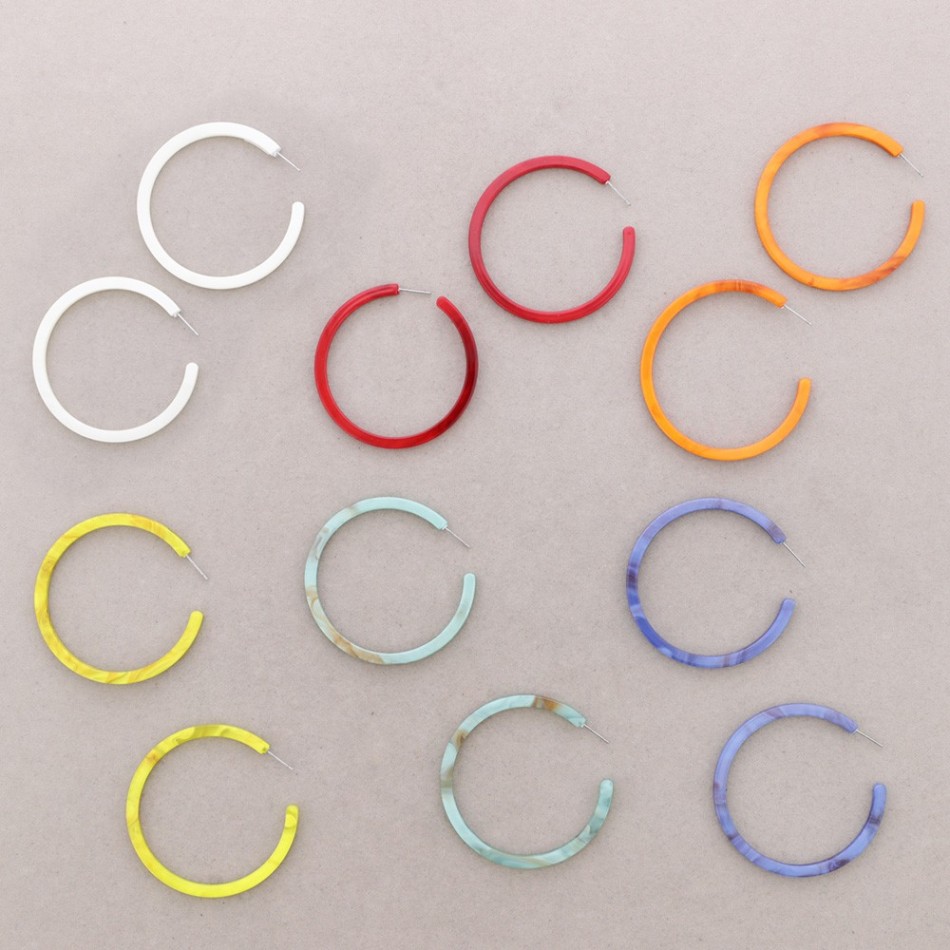 PENDIENTES ARO RESINA