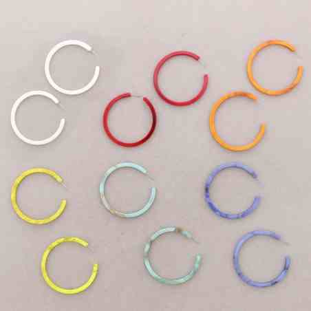 PENDIENTES ARO RESINA