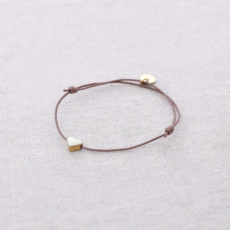 ELASTIC STEEL HEART ENAMEL BRACELET