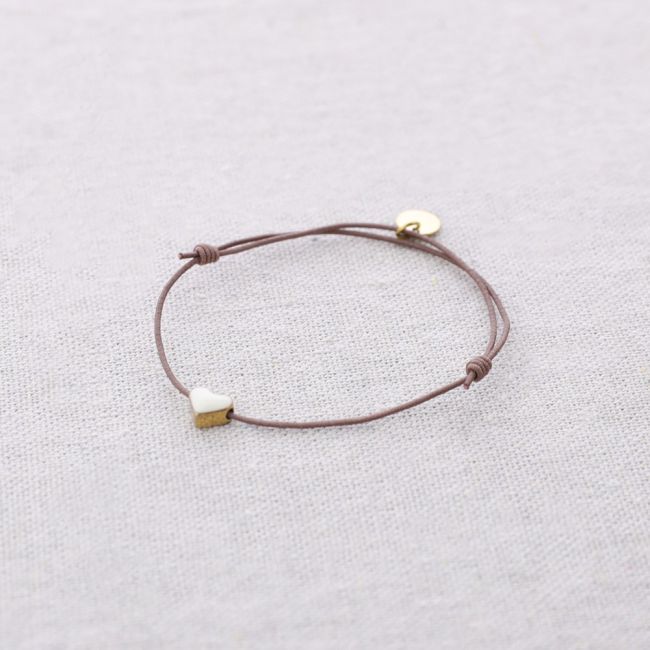 ELASTIC STEEL HEART ENAMEL BRACELET