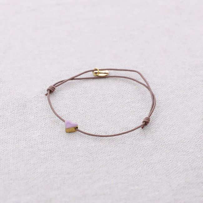 ELASTIC STEEL HEART ENAMEL BRACELET