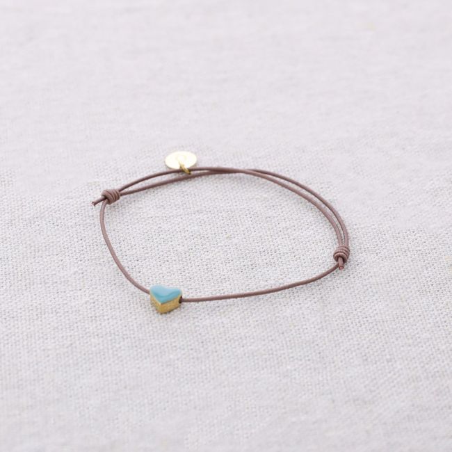 ELASTIC STEEL HEART ENAMEL BRACELET