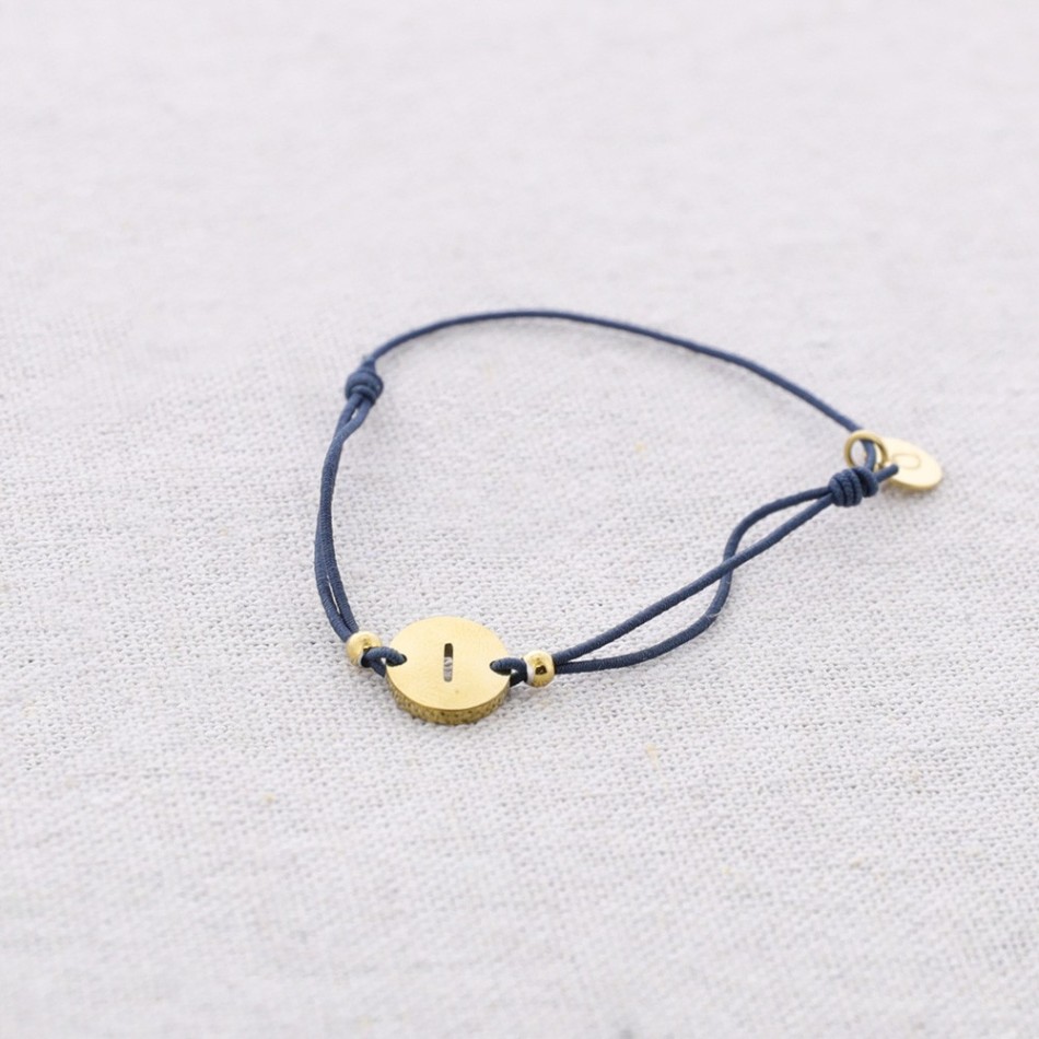 PULSERA ELÁSTICA ACERO LETRA I