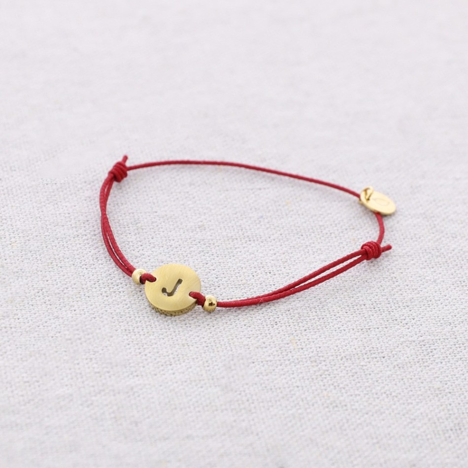 PULSERA ELÁSTICA ACERO LETRA J