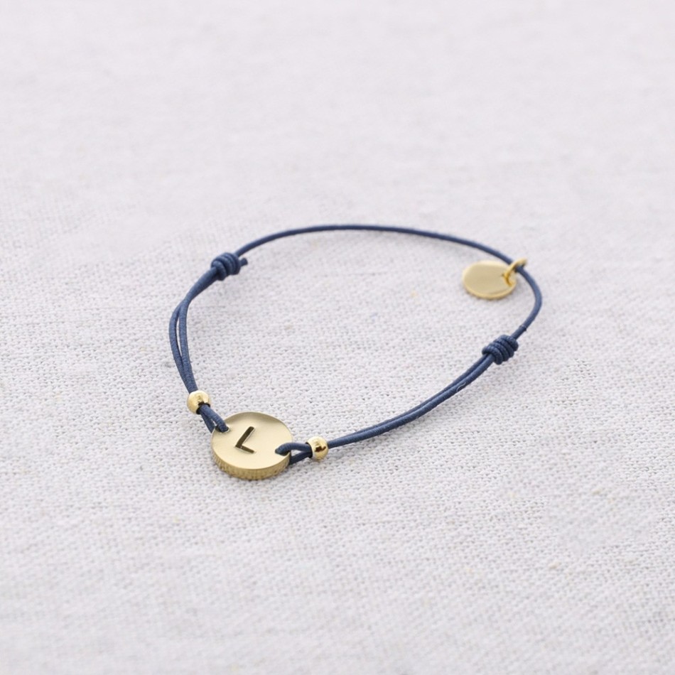 ELASTIC STEEL BRACELET LETTER L