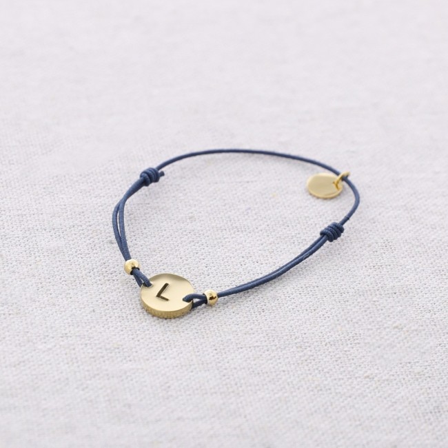 ELASTIC STEEL BRACELET LETTER L