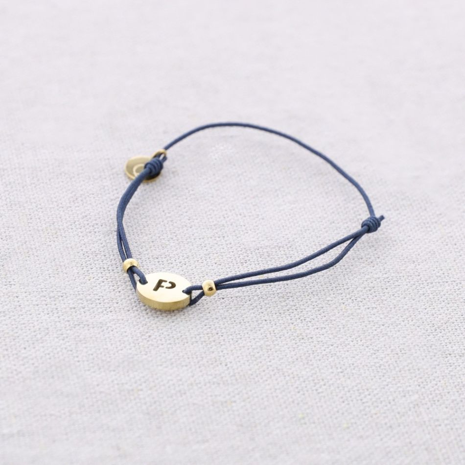 ELASTIC STEEL LETTER P BRACELET