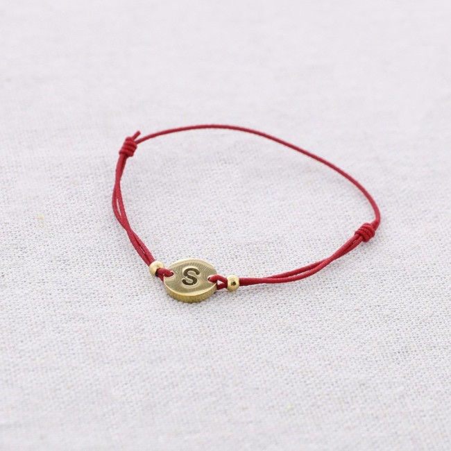 PULSERA ELÁSTICA ACERO LETRA S