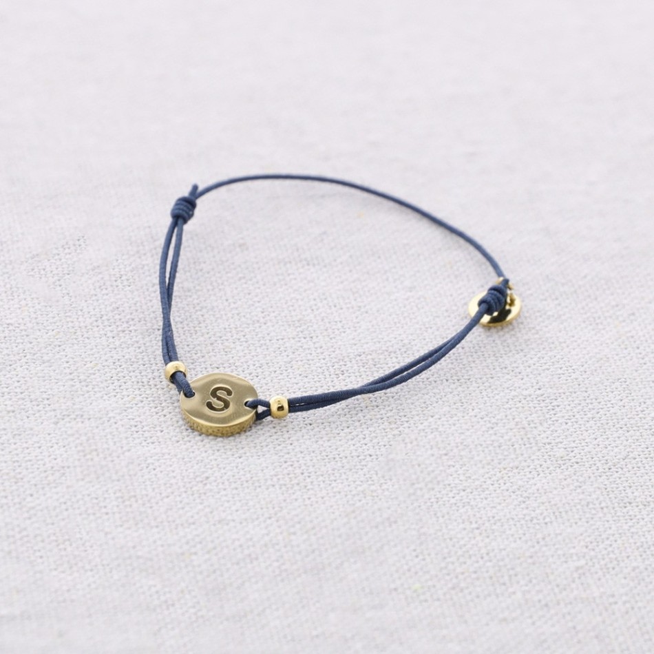 PULSERA ELÁSTICA ACERO LETRA S