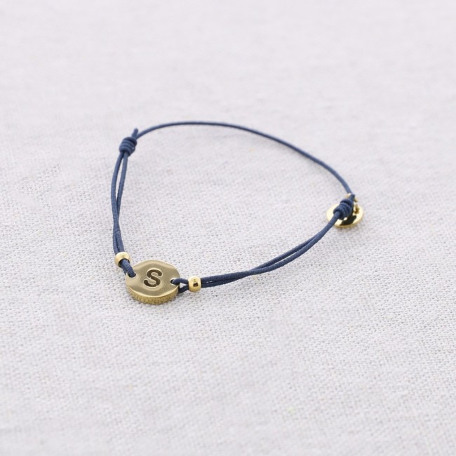 PULSERA ELÁSTICA ACERO LETRA S