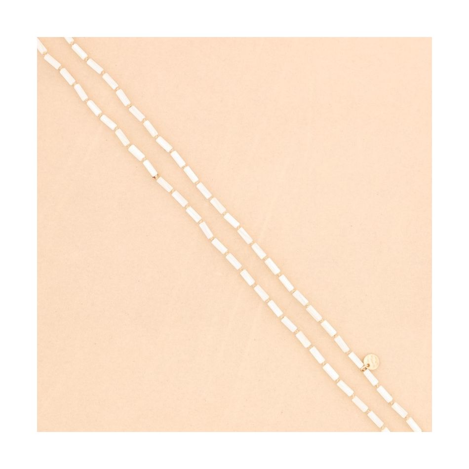 COLLAR LARGO CILINDROS  NÁCAR 1.2M