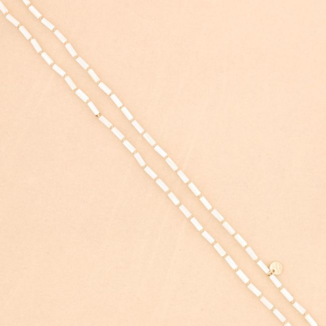 COLLAR LARGO CILINDROS  NÁCAR 1.2M